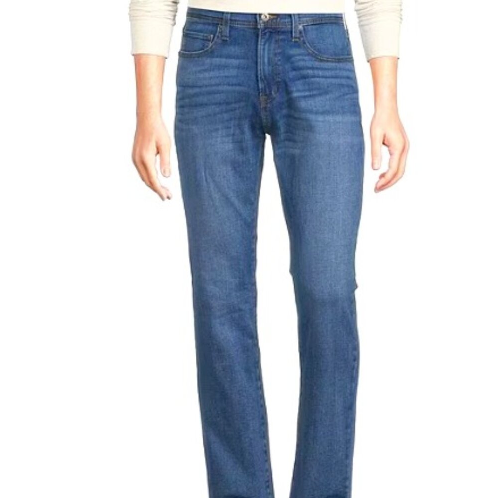 Like New Cremieux Jeans, Premium Denim Relaxed Straight Fit Light Wash Stretch